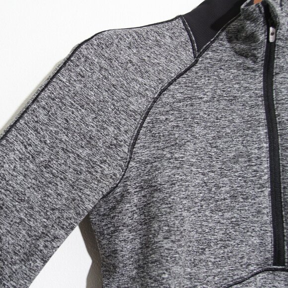 Lululemon Always Alert 1/2 Zip Pullover Heathered Black Gray Rulu Fleece Size 6 - Picture 5 of 13